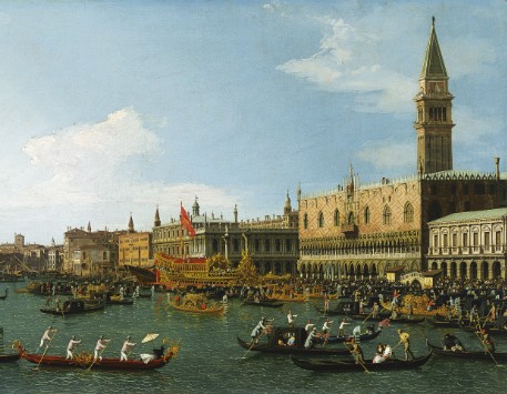Fragment de "Retorn de «Il Bucintoro» el dia de l'Ascensió" (1745-1750), de Giovanni Antonio Canal (Canaletto)