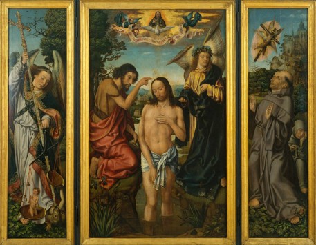 Mestre de Frankfurt, "Tríptic del Baptisme de Crist" (1500-1520)