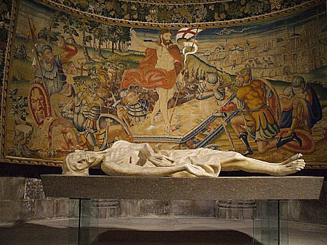 Crist jacent de Domènec Fita a la Catedral de Girona. Font: pedresdegirona.com