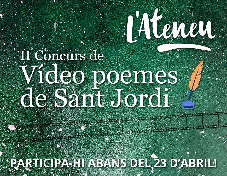 Fragment del cartell del II Concurs de Vídeo Poemes de Sant Jordi (1)
