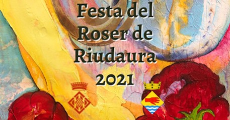 Cartell de la Festa del Roser de Riudaura 2021. Font: Twitter