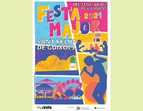 Cartell de la Festa Major 2021 del qual és l'autor Quim Díaz. Font: Ajuntament