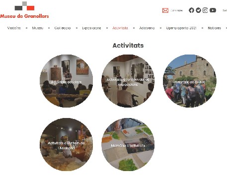 Agenda d'activitats al web del Museu de Granollers