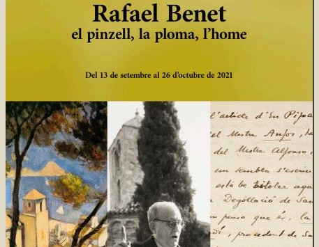 Fragment del cartell de l'exposició "Rafael Benet, el pinzell, la ploma, l'home"