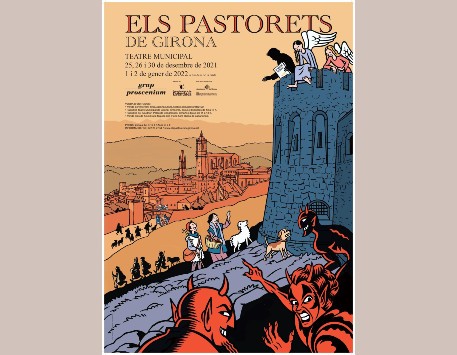 Cartell dels Pastorets de Girona 2021, que ret homenatge a Joan Ribas. Font: el seu web