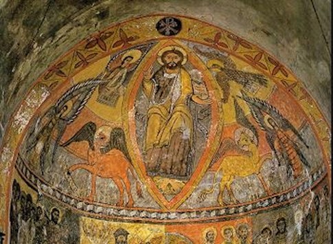 Pintures medievals a l'Església Parroquial de Santa Eulàlia a Vilanova de la Muga. Font: visitperalada.cat