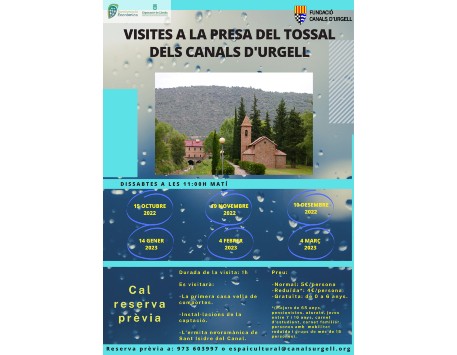 Visites a la presa del Tossal del Canal d'Urgell