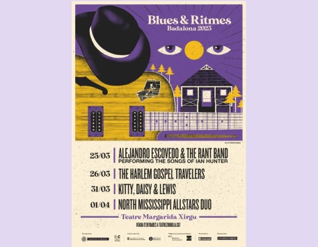 Cartell del festival Blues & Ritmes 2023 (podeu veure'l ampliat a l'apartat "Enllaços")