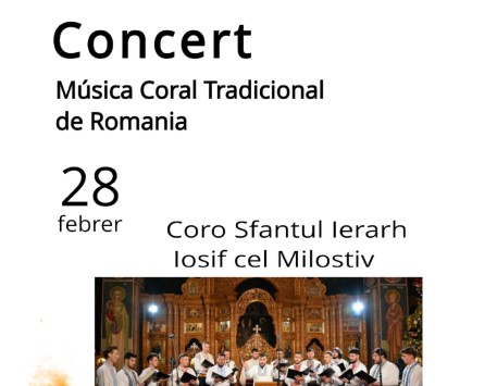 Fragment del cartell 'Concert de Coral Tradicional de Romania'