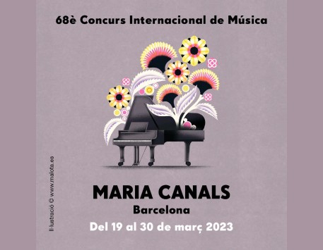 Cartell del 68è Concurs Internacional de Música Maria Canals