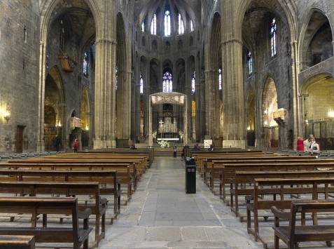 Interior de la Catedral de Girona. Font: Viquipèdia