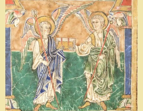 Pàgina miniada d’un Beatus del segle XII i d'autor desconegut. Font: museuart.cat