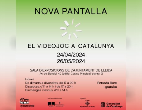 Cartell de l'exposició "Nova Pantalla. El videojoc a Catalunya"