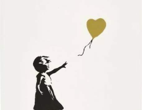 © Banksy - Girl with Balloon (Gold)