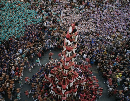 4d10fm de la Colla Vella dels Xiquets de Valls a la Diada del Mercadal, Reus (2017). Pere Toda