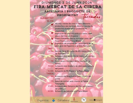 Cartell 2024 de la Fira-Mercat de la Cirera. Font: web de l'Ajuntament de Terrades