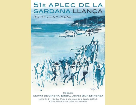 Cartell de l'Aplec de Llançà 2024 (pintura de Martínez Cervera). Font: somsardana.cat