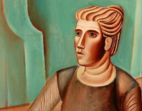 © Francesc Domingo: Dona, c. 1927. Oli sobre tela. Col·lecció particular