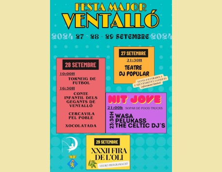 Cartell de la Festa Major 2024. Font:web de l'Ajuntament de Ventalló