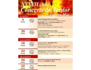 Cicle de Concerts de tardor 2024. Cervera