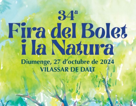 Detall del cartell de la 34a Fira del Bolet i la Natura