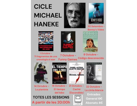 Cicle de cinema MICHAEL HANEKE