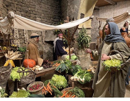 Mercat. Imatge gentilesa del pessebre Sant Guim de la Plana