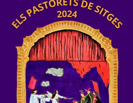 Fragment del cartell dels Pastorets de Sitges (podeu veure'l ampliat a l'apartat "Enllaços")