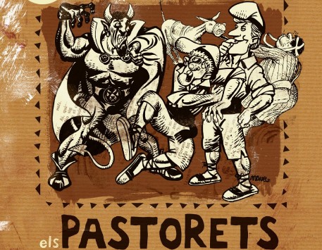 Fragment del cartell dels Pastorets de Súria (podeu veure'l ampliat a l'apartat "Enllaços")