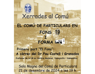 Conferència “El Comú de Particulars en fons i forma”