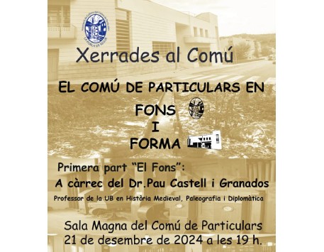 Conferència “El Comú de Particulars en fons i forma”