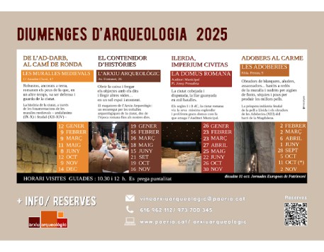 Diumenges d'Arqueologia 2025 a Lleida