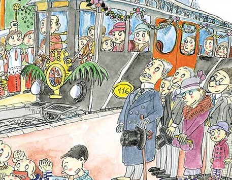 Petita història del metro. Il·lustració de Pilarín Bayés