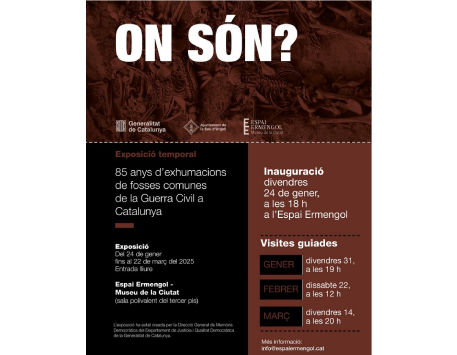 Exposició "On són? 85 anys d'exhumacions de fosses comunes de la Guerra Civil a Catalunya"