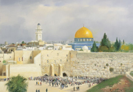 Anar a Mur de les Lamentacions de Jerusalem. Font: el mateix pintor