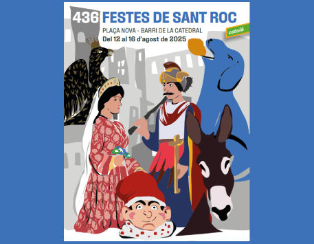 Anar a Festes de Sant Roc a la Plaça Nova de Barcelona