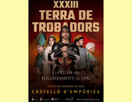 Anar a Cartell 2025, que és una creació d'Abdon Jordà a partir d'una fotografia de Xènia Gasull. Font: Ajuntament de Castelló d'Empúries