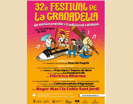 Anar a Cartell del Festival de Música Popular i Tradicional Catalana. Font: ajuntament de la Granadella