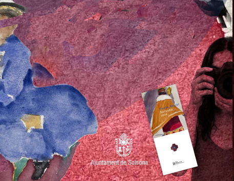 Anar a Fragment del cartell de l'Exposició de pintures  i de fotografies de la Festa Major de Solsona. Font: Ajuntament de Solsona