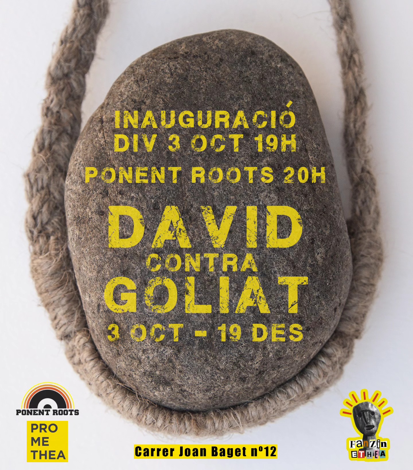 Cartell de l'exposició "David contra Goliat". Font: Associació Cultural d'Artistes Promethea