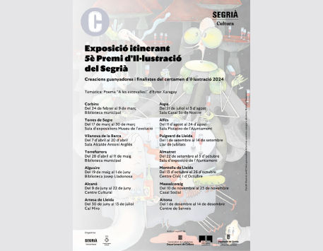 Cartell de l'Exposició "V Premi d'Il·lustració del Segrià". Font: Consell Comarcal del Segrià