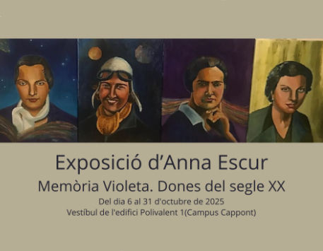Anar a Cartell de l'exposició  "Memòria violeta. Dones del segle XX". Font: Universitat de Lleida
