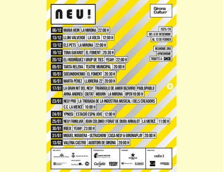 Anar a Cartell 2025-26. Font: Festival Neu!