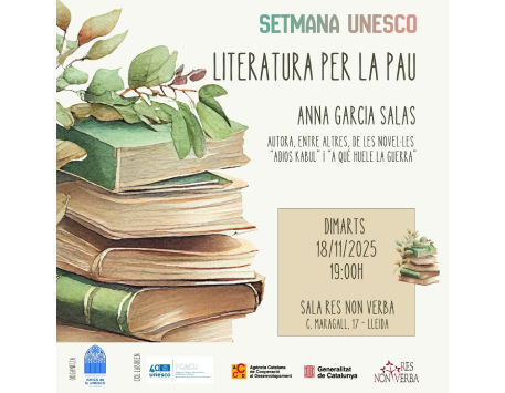 Anar a Cartell de la Setmana UNESCO – Literatura per la Pau. Font: Associació Res Non Verba