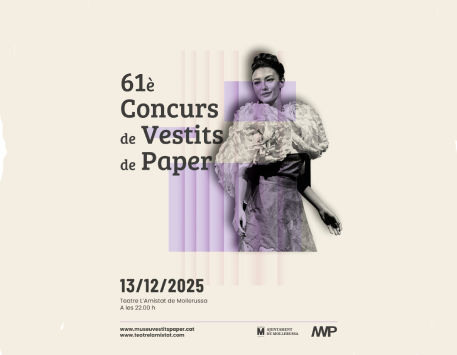 Anar a Cartell de la Gala del Concurs Nacional de Vestits de Paper. Font: Ajuntament de Mollerussa