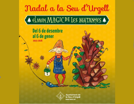 Anar a Cartell del Món Màgic de les Muntanyes. Il·lustració de Gemma Coma. Font: Ajuntament de la Seu d'Urgell