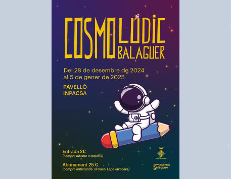Anar a Cartell de COSMOLÚDIC. Font: Paeria de Balaguer