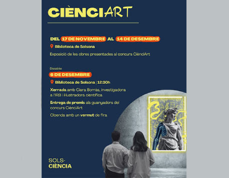 Anar a Cartell de l'exposició “CiènciArt”. Font: ajuntament de Solsona