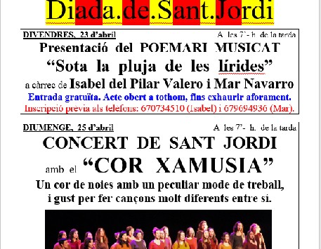 Fragment del cartell "Sant Jordi a La Margaridoia"
