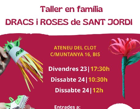 Fragment del cartell del taller "Dracs i roses de Sant Jordi"